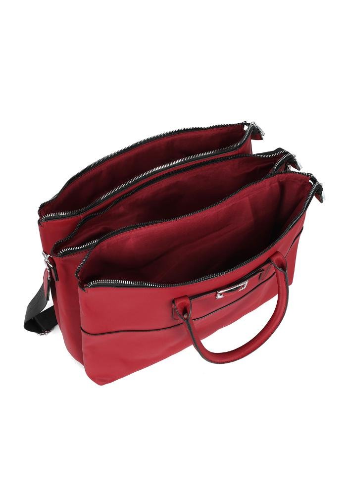 Bolsa Feminina Pasta Executiva Gash Para Notebook Vermelho 7