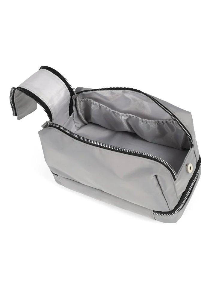 Necessaire Feminina Com Dois Compartimentos Gash Cinza 3