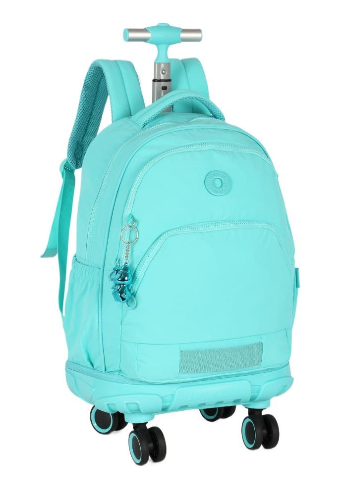 Mochila De Rodinhas Grande Juvenil Crinkle Up4you Azul 2