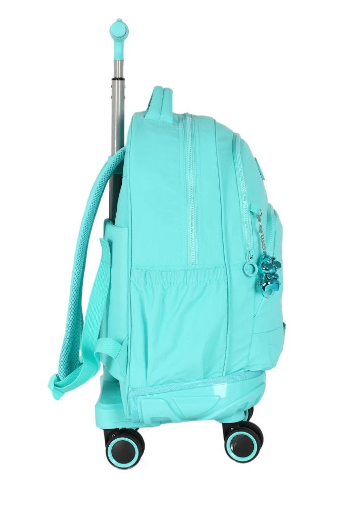 Mochila De Rodinhas Grande Juvenil Crinkle Up4you Azul 3