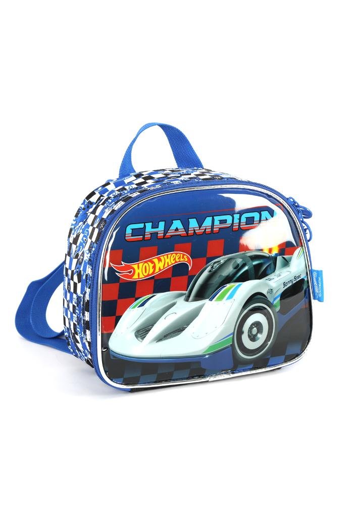 Lancheira Escolar Infantil Hot Wheels Up4you Azul 2