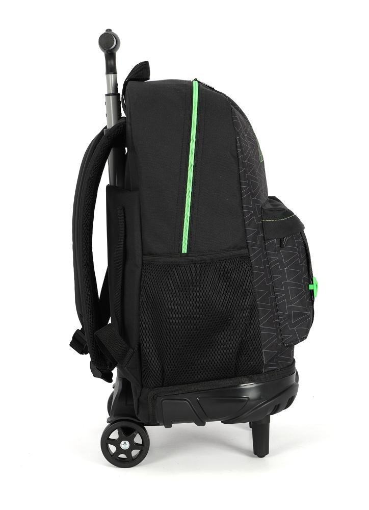 Mochila de Rodinhas 360 Média Juvenil de Costas Loud Green Verde 3