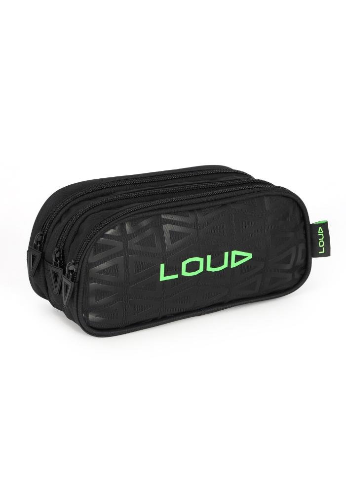Estojo Triplo Juvenil Loud Up4you Preto 2