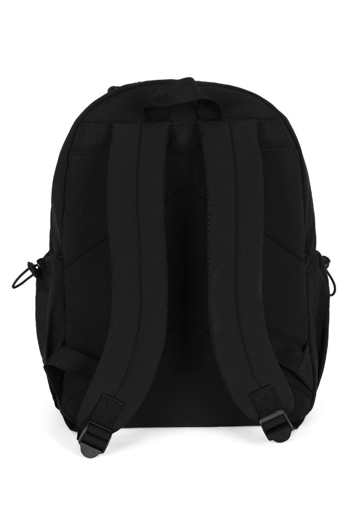 Mochila de Costas Grande Em PU Com Compartimento para Notebook Preto 4