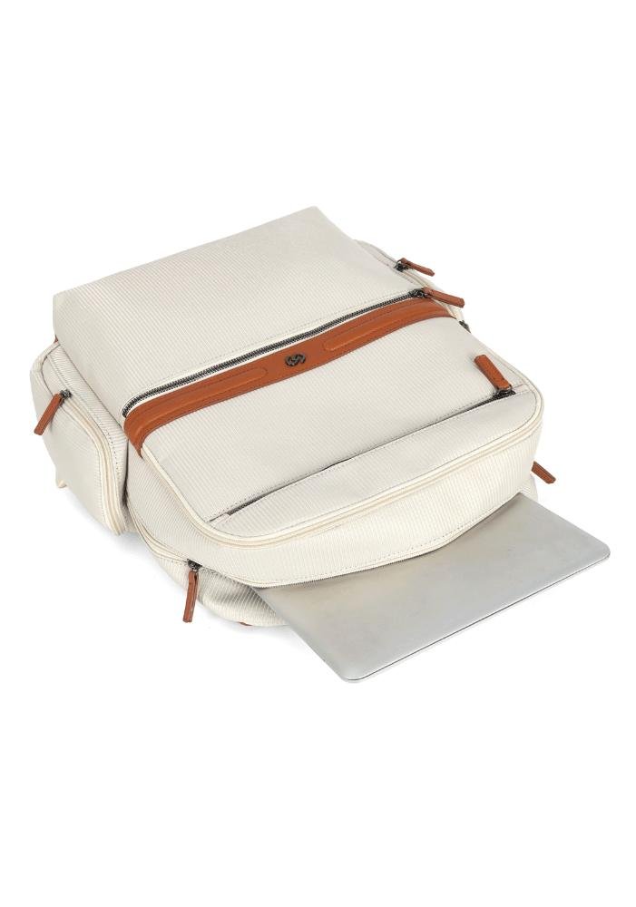 Mochila Feminina Gash C/ Compartimento para Notebook Bege 7