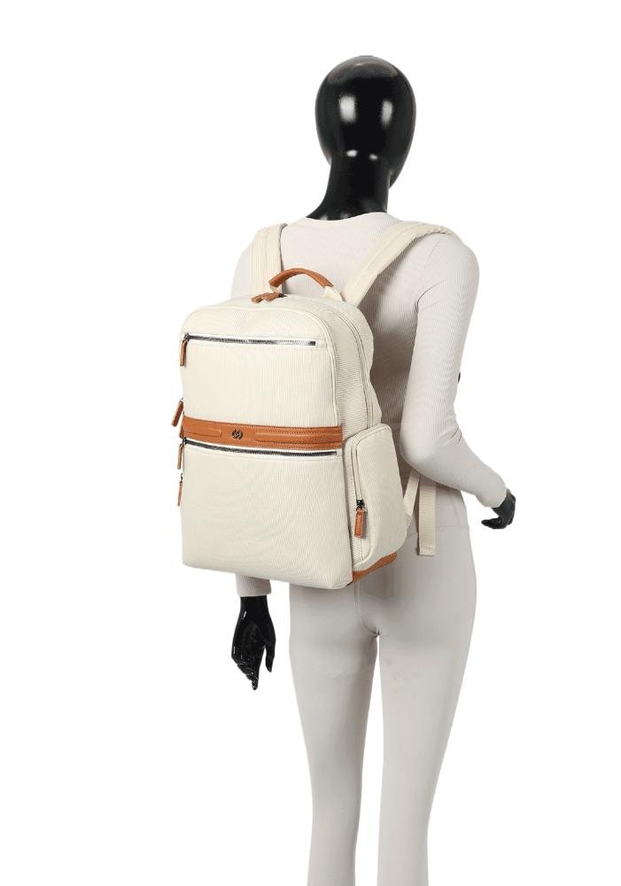 Mochila Feminina Gash C/ Compartimento para Notebook Bege 8