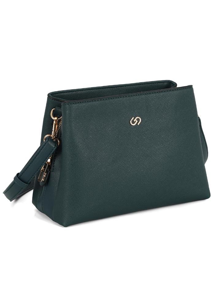 Bolsa Feminina Carol Transversal Gash Verde Escuro 2