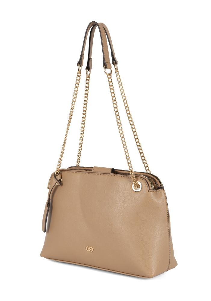 Bolsa Feminina Transversal Catarina Gash Bege 3