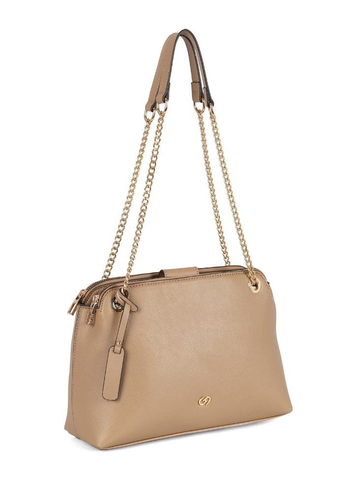 Bolsa Feminina Transversal Catarina Gash Bege 4