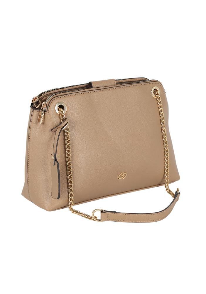 Bolsa Feminina Transversal Catarina Gash Bege 5