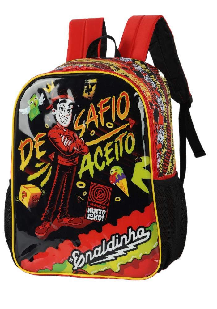 Mochila de Costas Infantil Enaldinho 16 polegadas By Up4you Preto 4