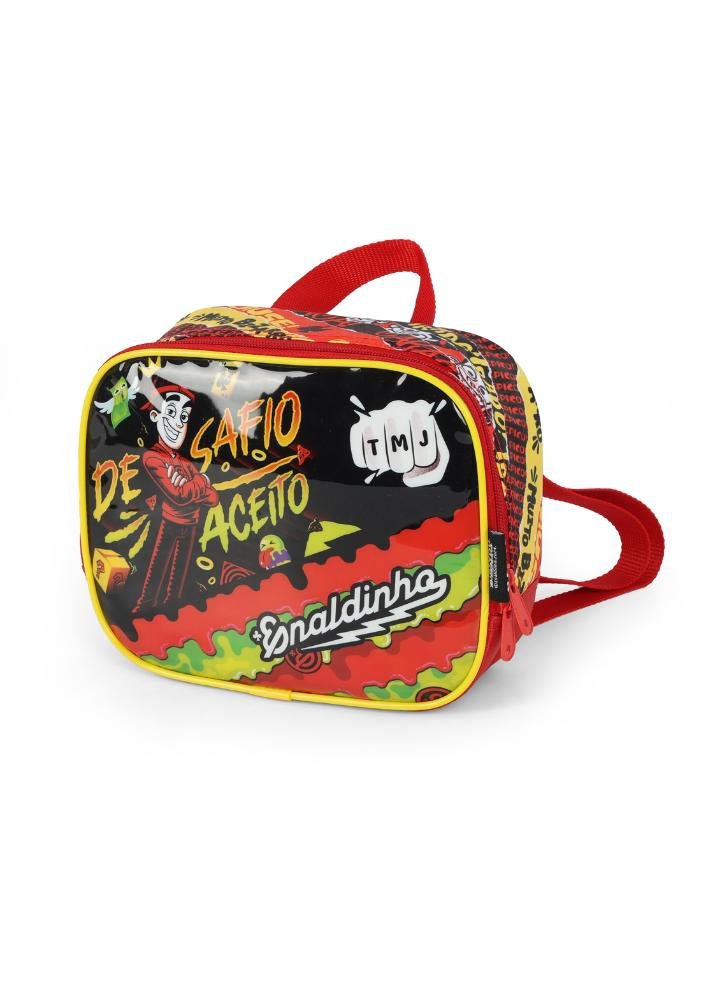 Lancheira Infantil Enaldinho Com Alça Carona By Up4you Preto 3