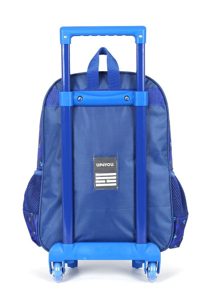 Mochila de Rodinhas Infantil Gamer Média By Up4you Azul 3