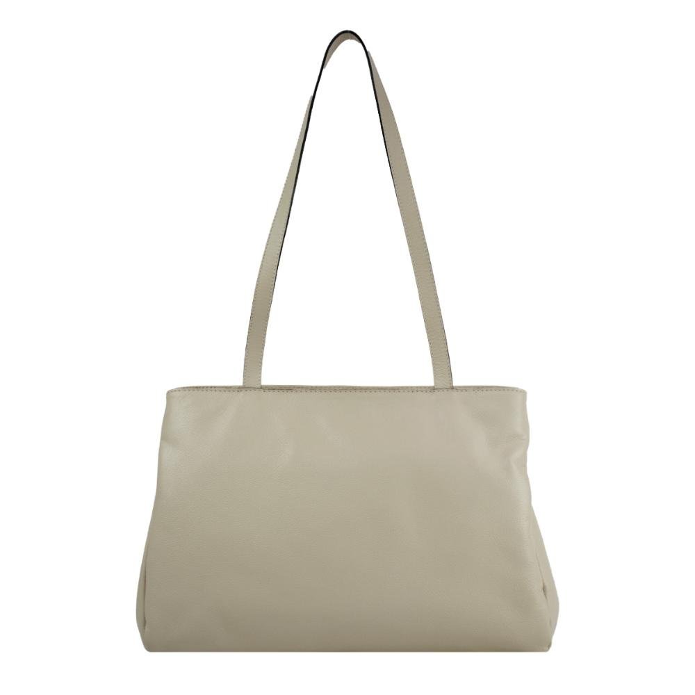 Bolsa Couro Ombro Elisabeth II BM-694 Le Postiche Bege 2
