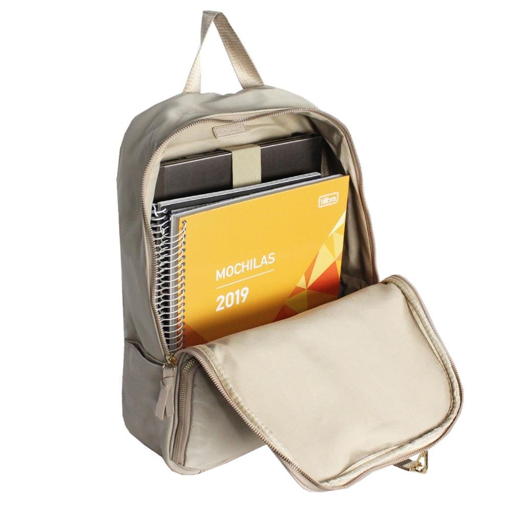 Bolsa Costas Notebook Nylon Casual Le Postiche Dourado 4