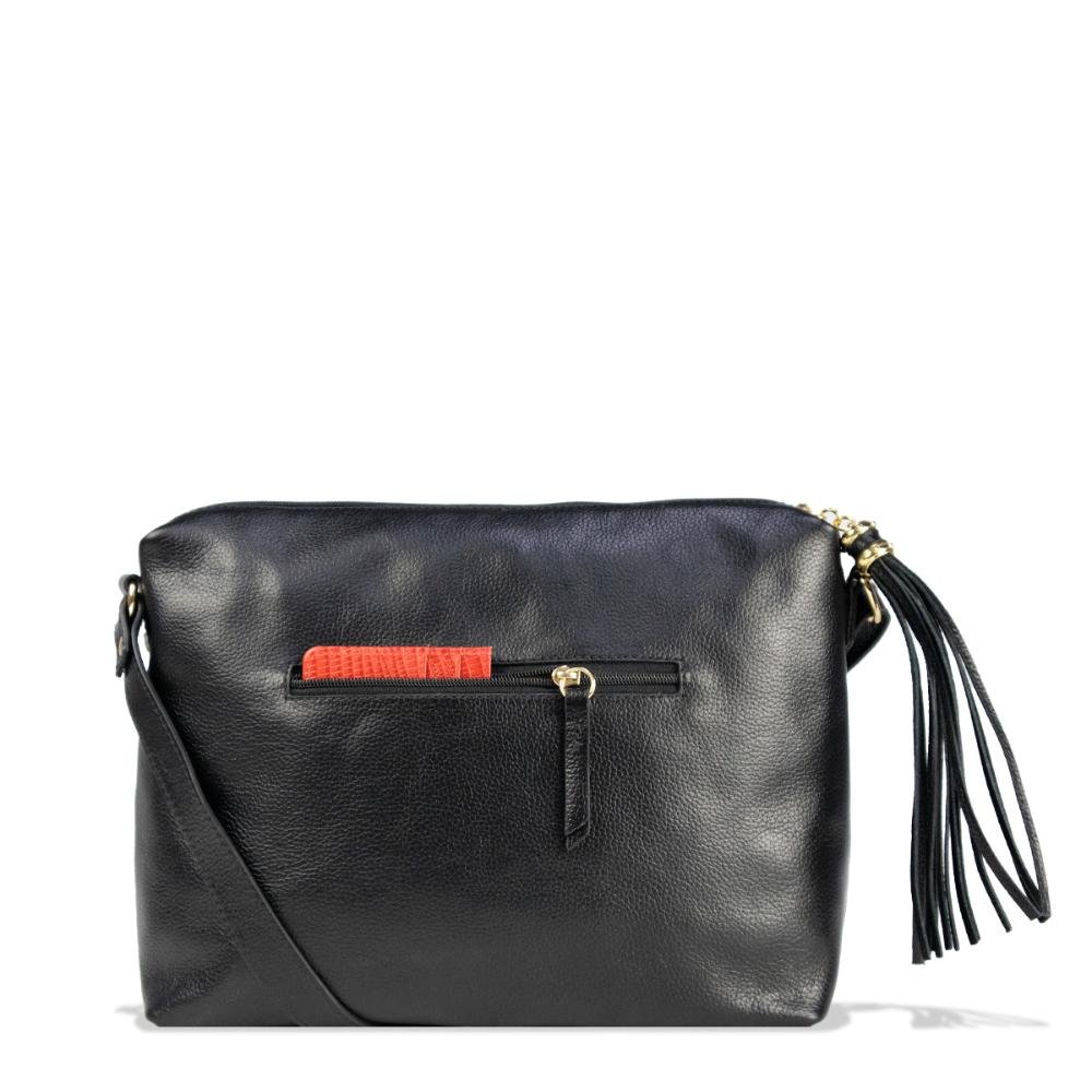 Bolsa Couro Tiracolo Essentials 17512-1A Le Postiche Preto 3