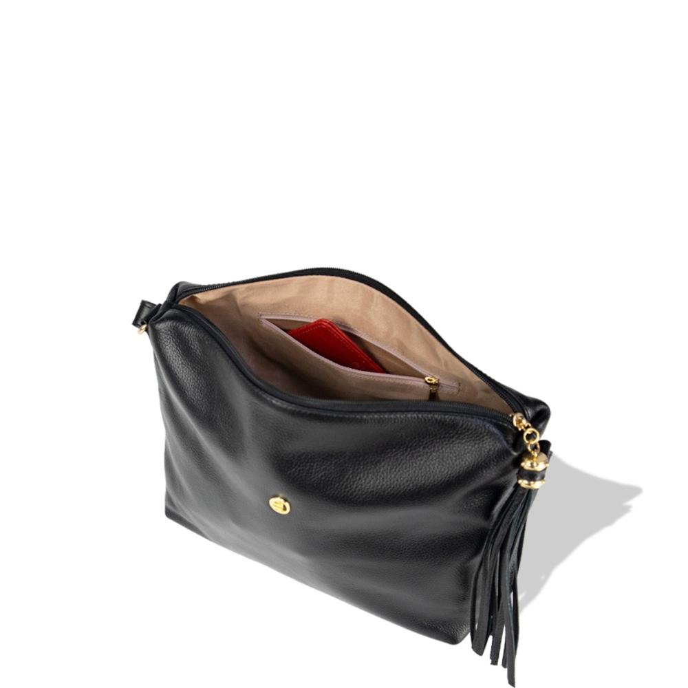 Bolsa Couro Tiracolo Essentials 17512-1A Le Postiche Preto 4
