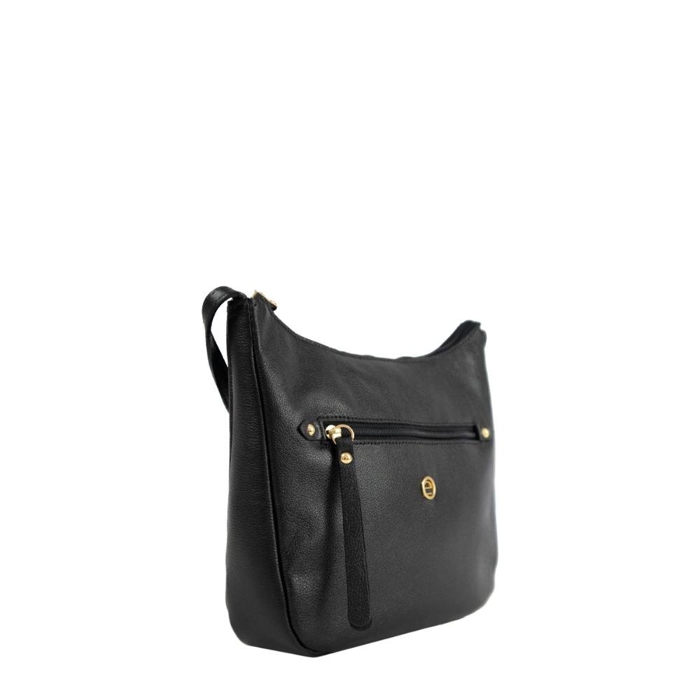 Bolsa Couro Transversal Elisabeth II BM-695 Le Postiche Preto 4