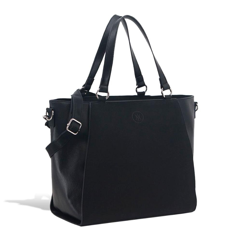Bolsa Mão e Transversal Tote Elegance Floralis Amayra Preto 2