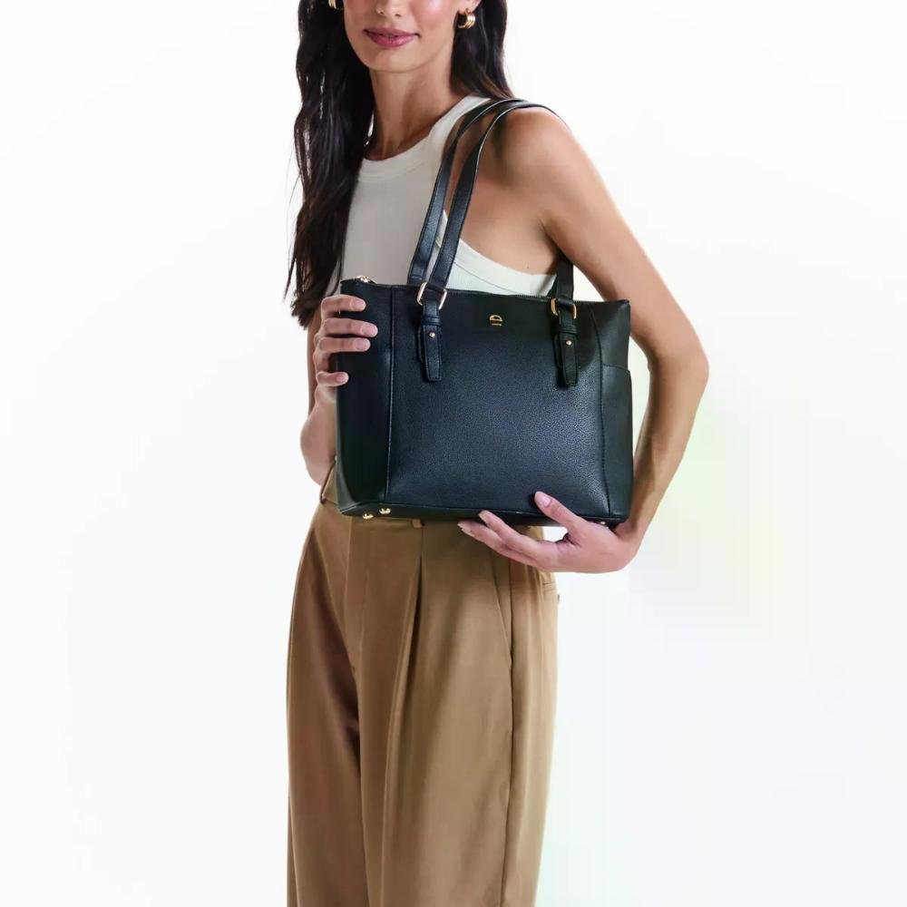 Bolsa Ombro Tote Classic SS23001OW Le Postiche Preto 7