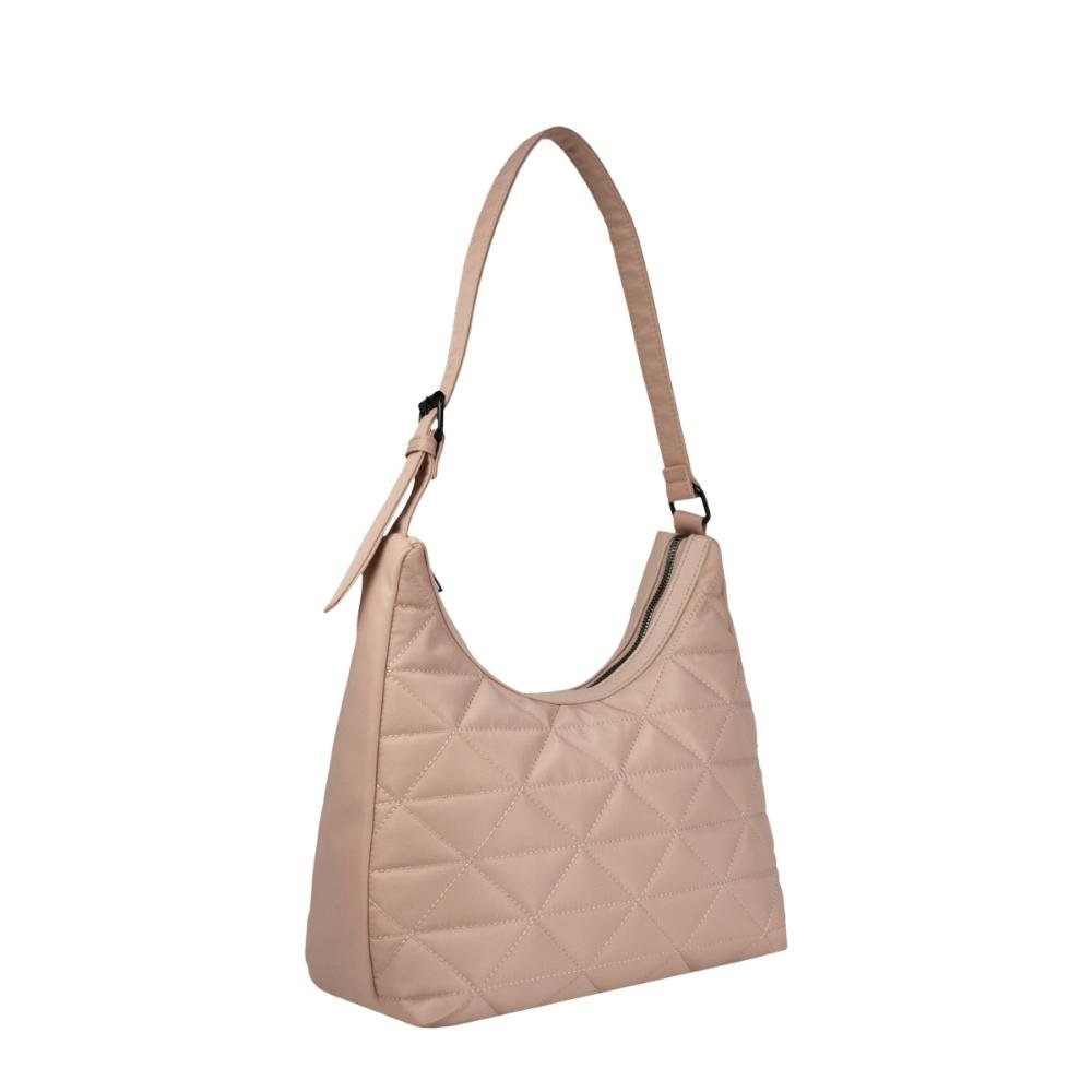 Bolsa Ombro Nylon Matelassê YG286 Le Postiche Bege 3