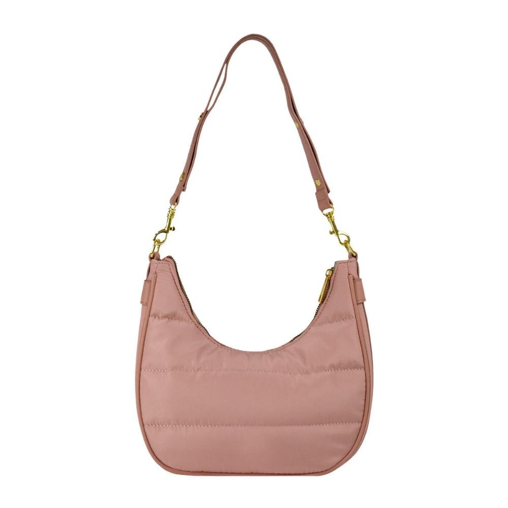 Bolsa Ombro Canoa Matelassê LPN0024 Le Postiche Rosa 2