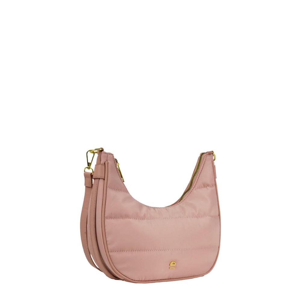 Bolsa Ombro Canoa Matelassê LPN0024 Le Postiche Rosa 3