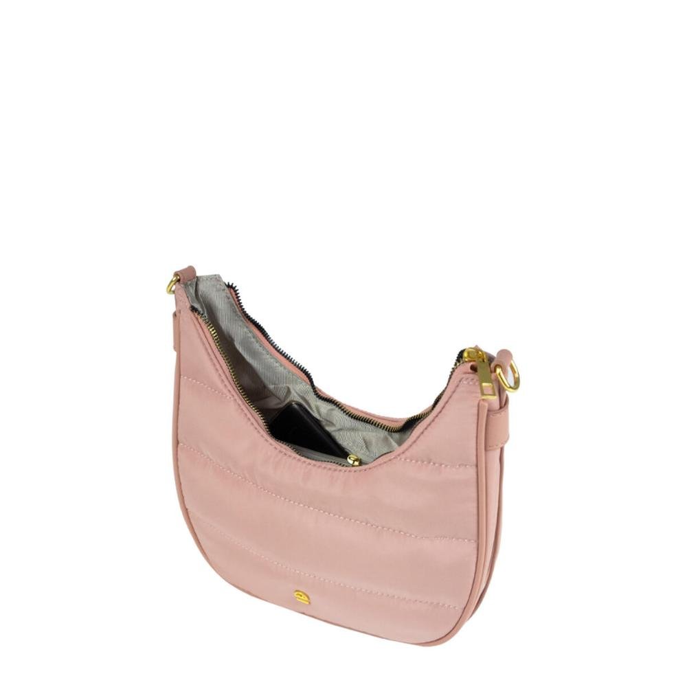 Bolsa Ombro Canoa Matelassê LPN0024 Le Postiche Rosa 4