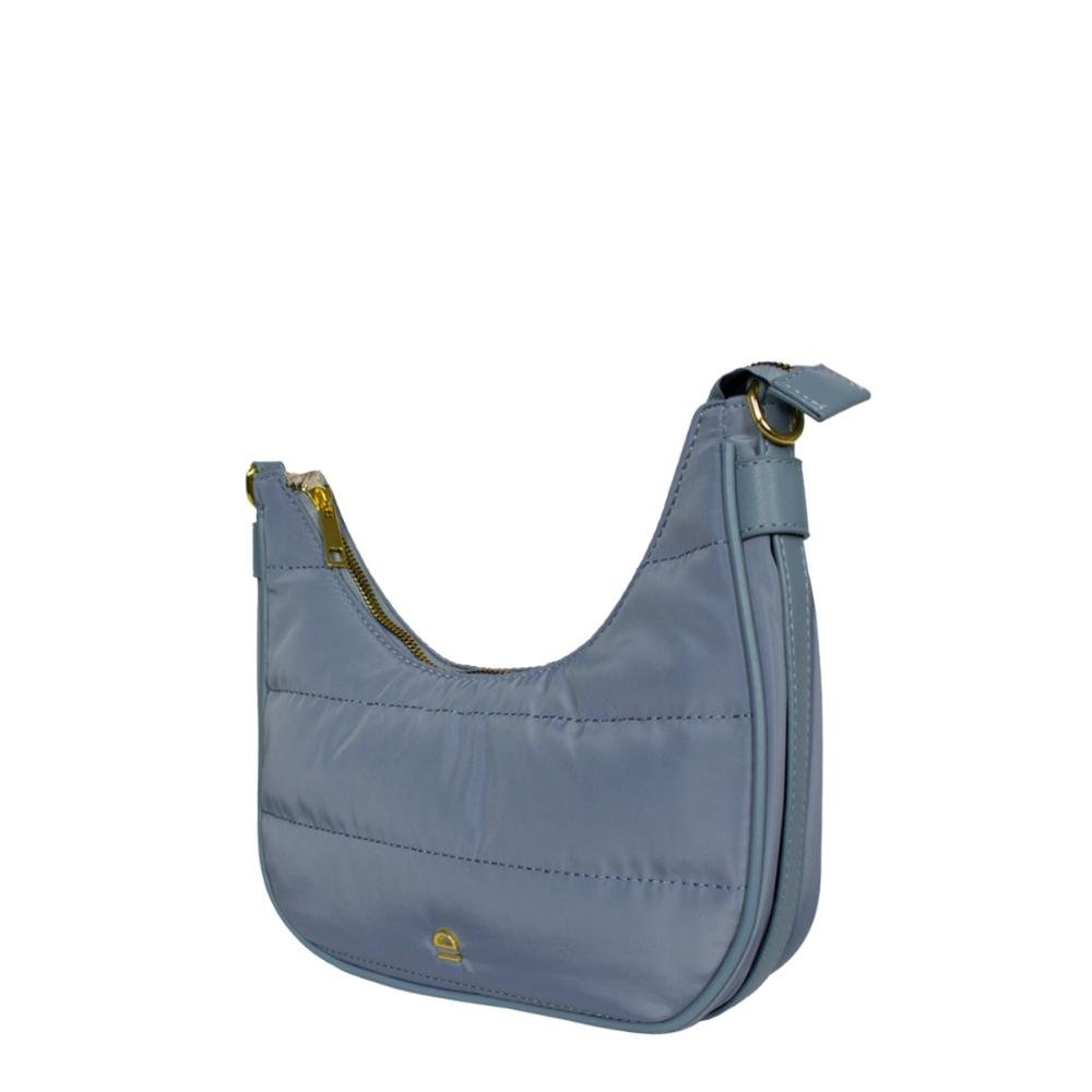 Bolsa Ombro Canoa Matelassê LPN0024 Le Postiche Azul 2