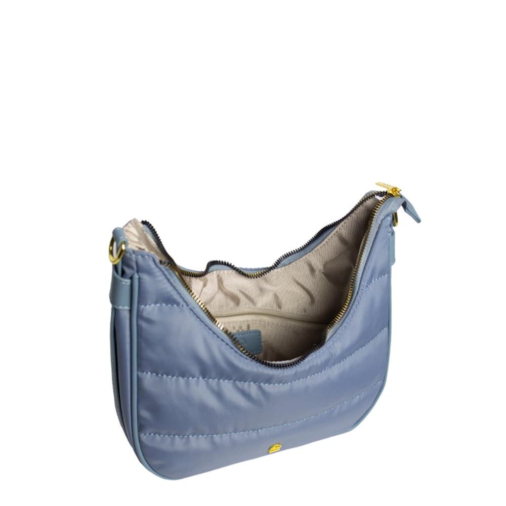 Bolsa Ombro Canoa Matelassê LPN0024 Le Postiche Azul 4