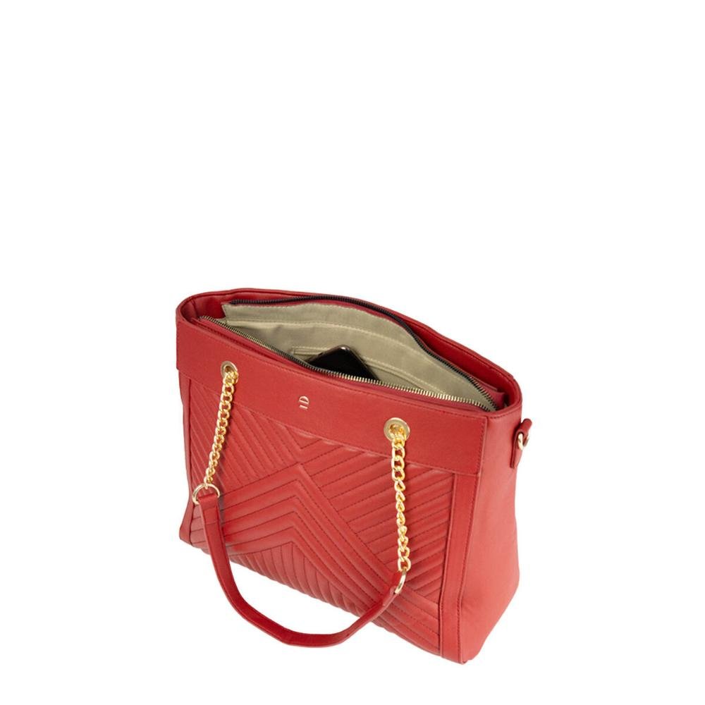 Bolsa Mão e Transversal Tote Matelassê BS67336LP Le Postiche Vermelho 3
