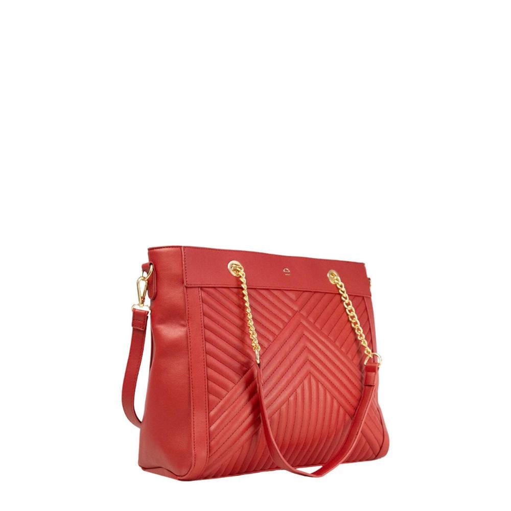 Bolsa Mão e Transversal Tote Matelassê BS67336LP Le Postiche Vermelho 4