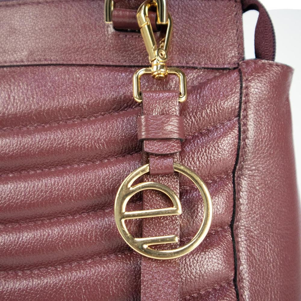 Bolsa Couro Ombro Tote Matelasse BM-840 Lepostiche Vinho 7