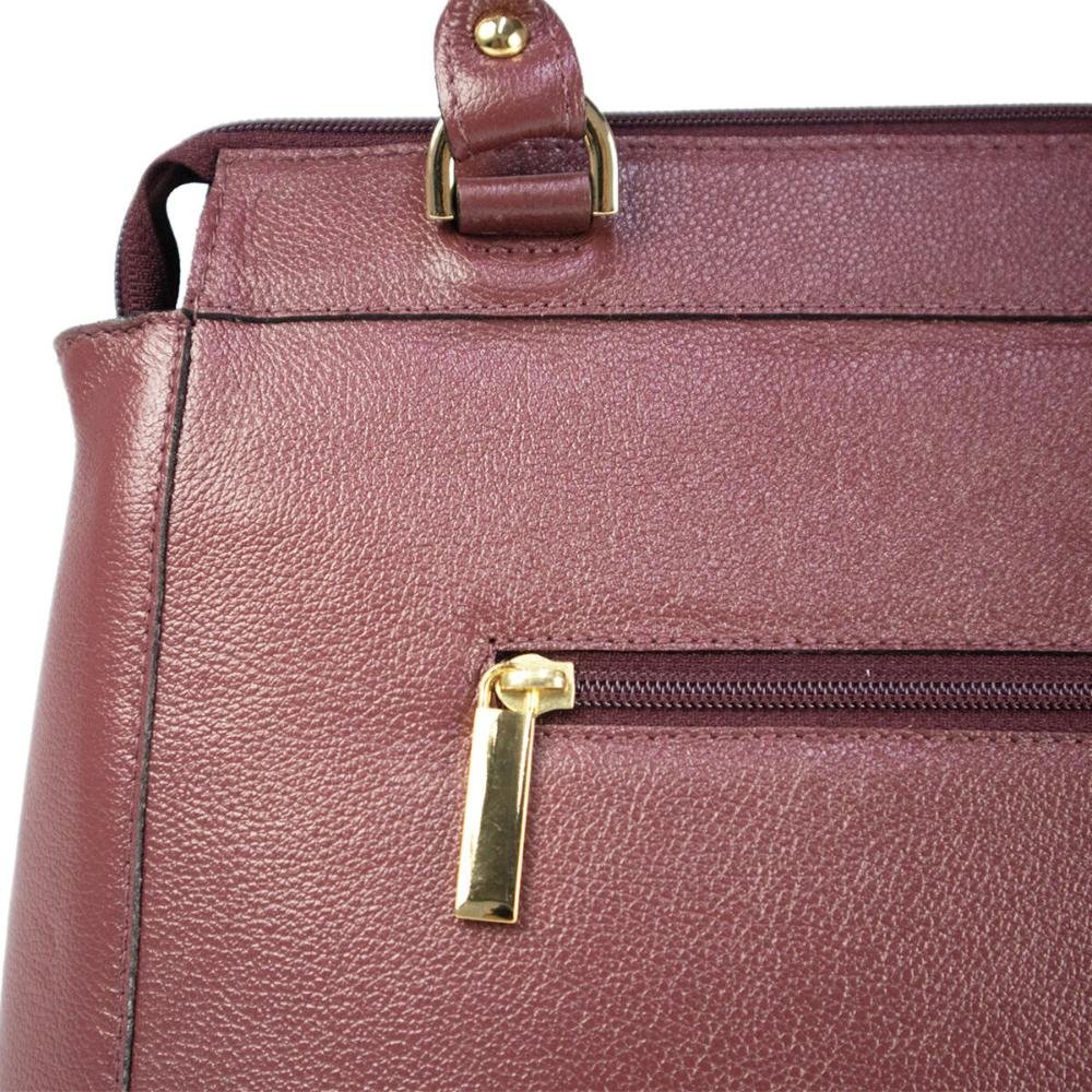 Bolsa Couro Ombro Tote Matelasse BM-840 Lepostiche Vinho 8