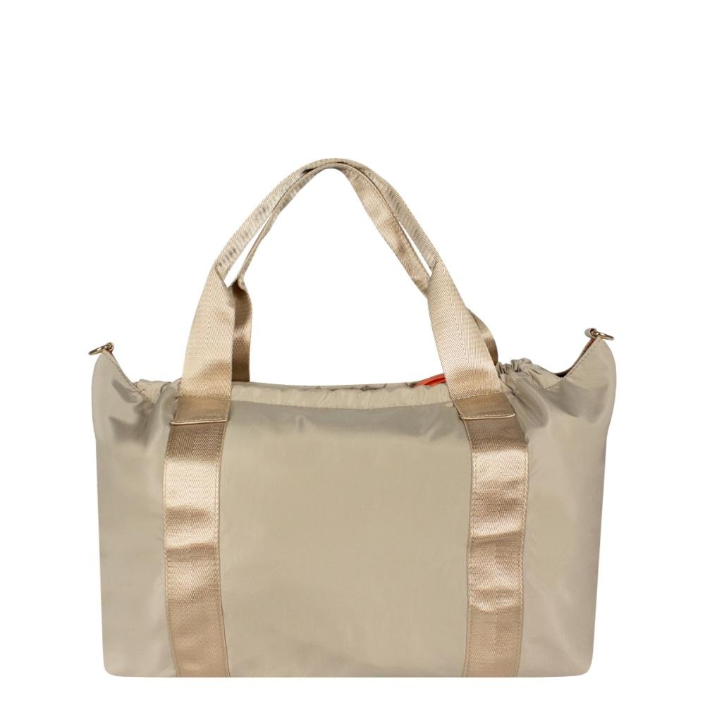 Bolsa Transversal e Mão Sport Nylon Le Postiche Bege 3