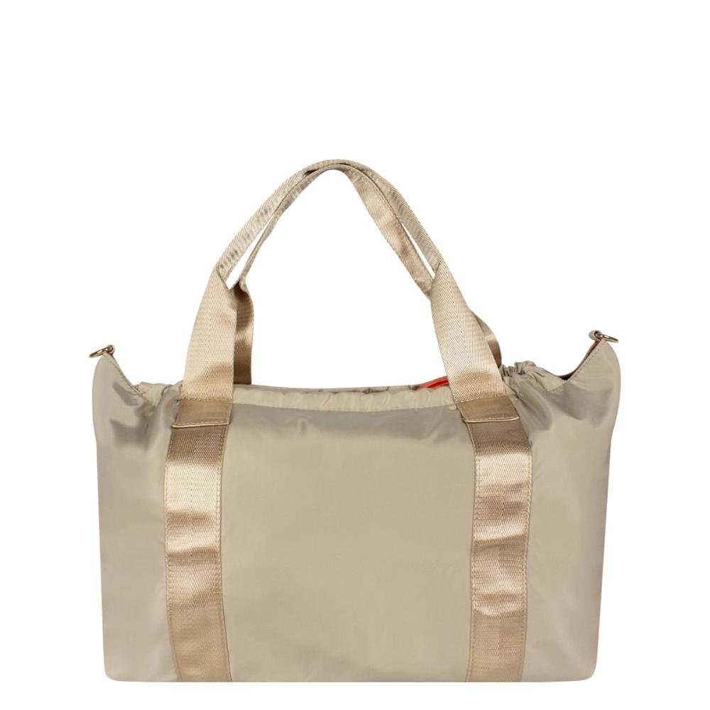 Bolsa Transversal e Mão Sport Nylon Le Postiche Bege 7