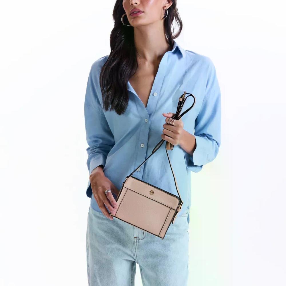 Bolsa Transversal Classic SS23008OW Le Postiche Bege 7