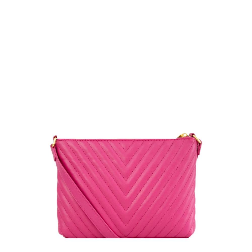Bolsa Transversal Matelassê LPB0065 Le Postiche Rosa 2