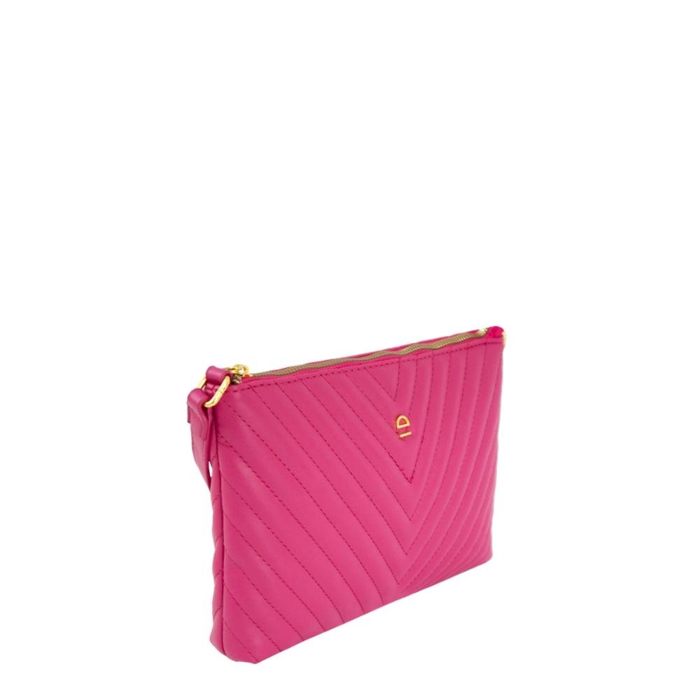 Bolsa Transversal Matelassê LPB0065 Le Postiche Rosa 3