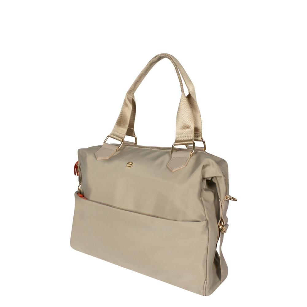 Bolsa Transversal e Mão Sport Nylon Two Le Postiche Bege 3