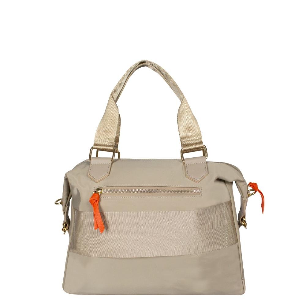 Bolsa Transversal e Mão Sport Nylon Two Le Postiche Bege 4