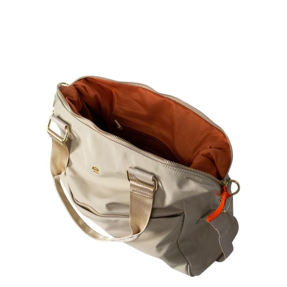 Bolsa Transversal e Mão Sport Nylon Two Le Postiche Bege 5