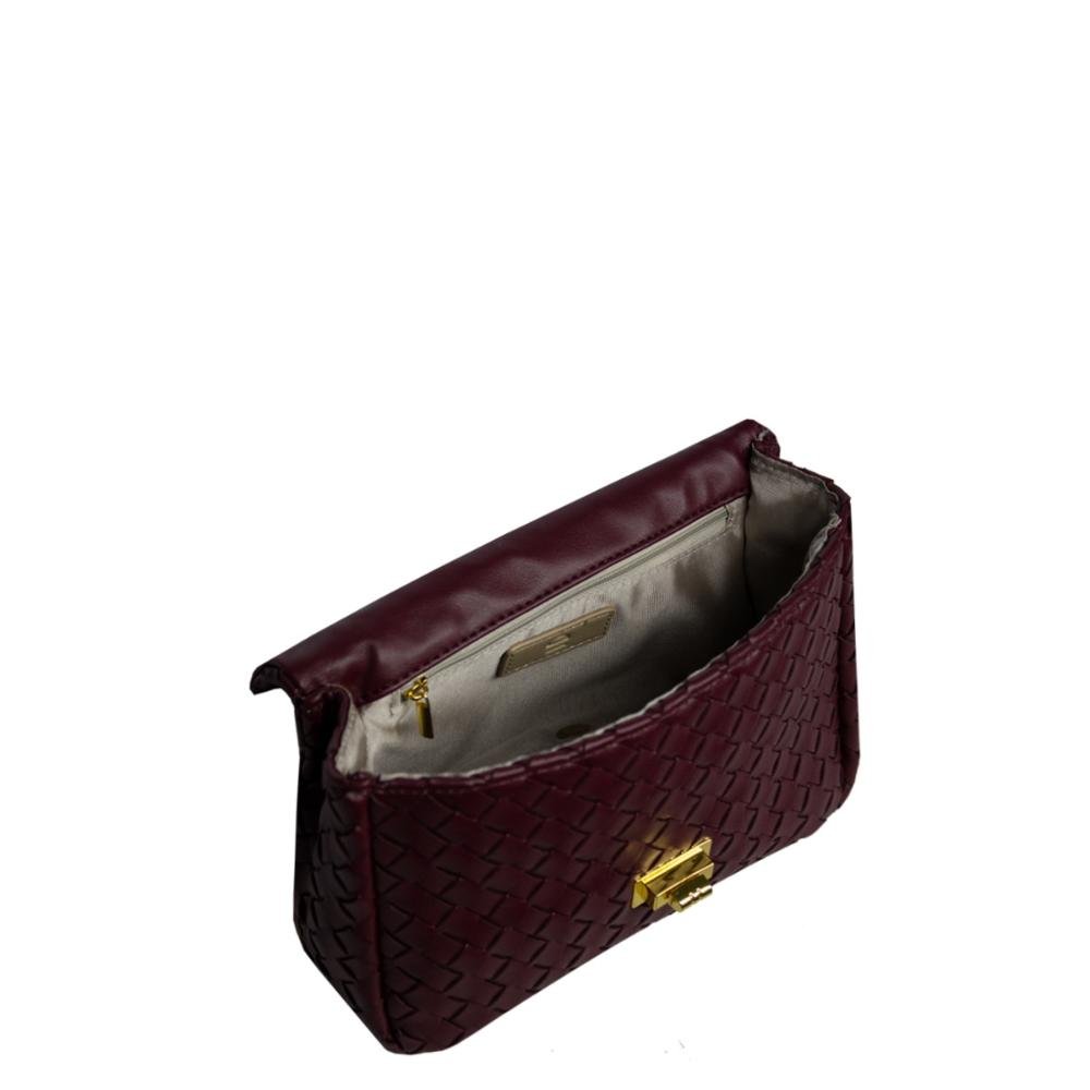 Bolsa Transversal Tressê LPB0012 Le Postiche Vinho 3