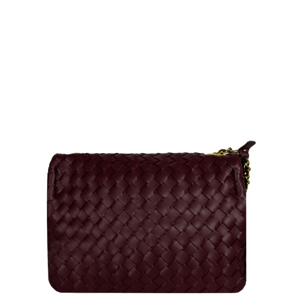 Bolsa Transversal Tressê LPB0012 Le Postiche Vinho 4