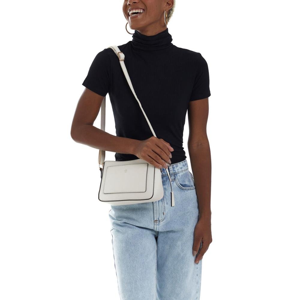 Bolsa Transversal Saffiano Basic BS67373LP Le Postiche Off White 2