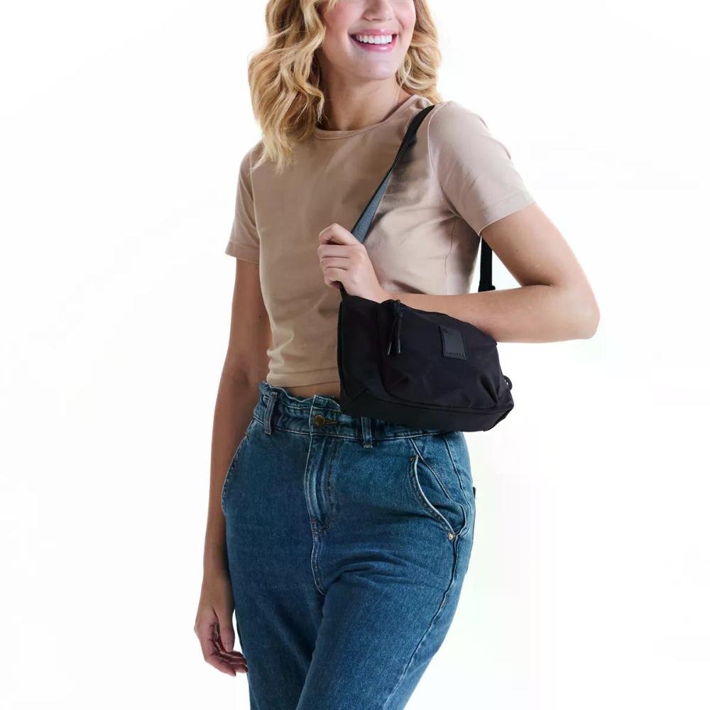 Bolsa Transversal Nylon New Sport Amayra Preto 5