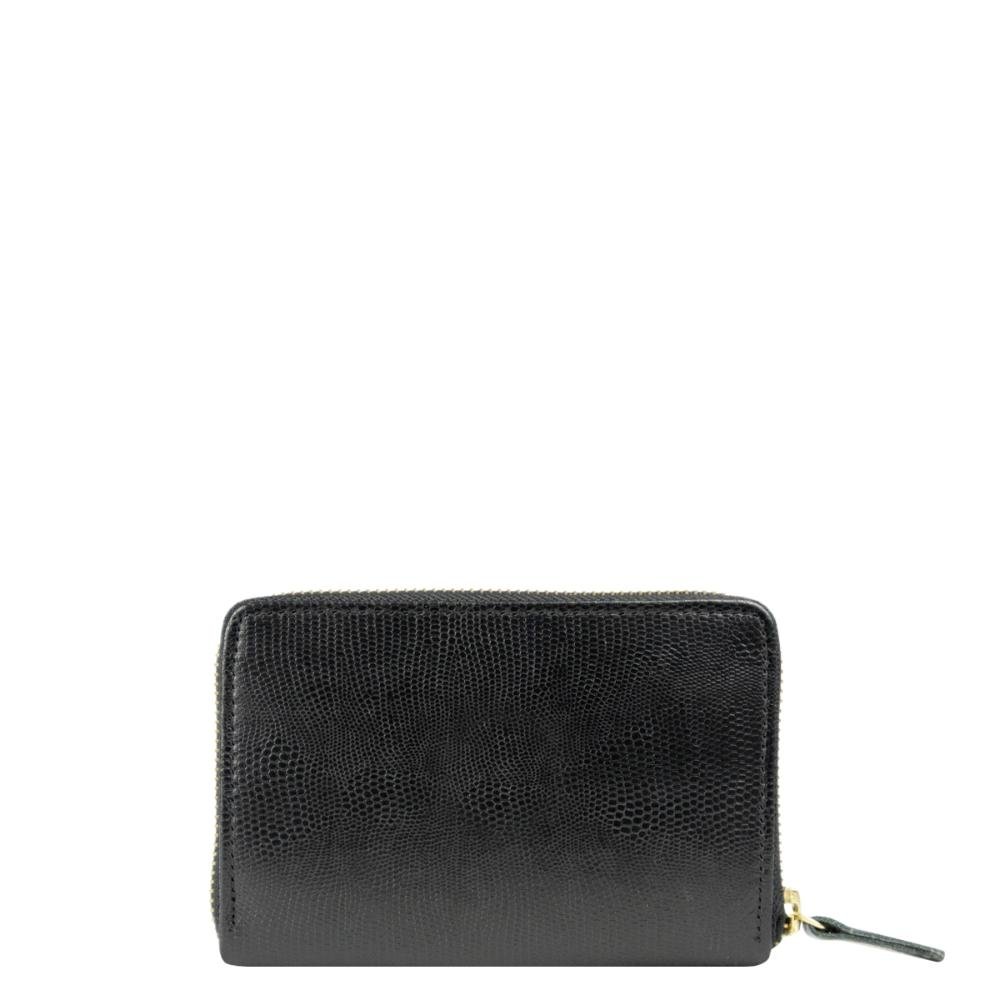 Carteira Couro Feminina Lezard Le Postiche Preto 2