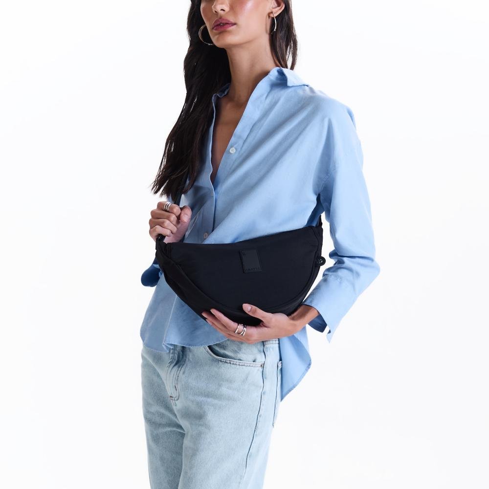 Bolsa Transversal Lua Nylon New Sport Amayra Preto 5