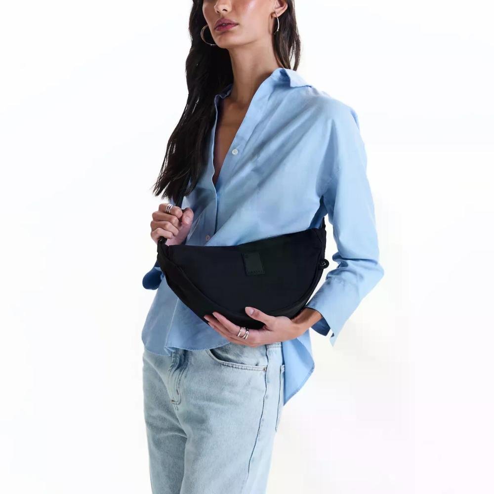 Bolsa Transversal Lua Nylon New Sport Amayra Preto 6