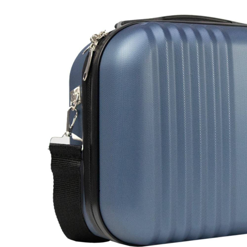 Frasqueira de Viagem Rígida ABS Hamburgo Stradda Azul 10